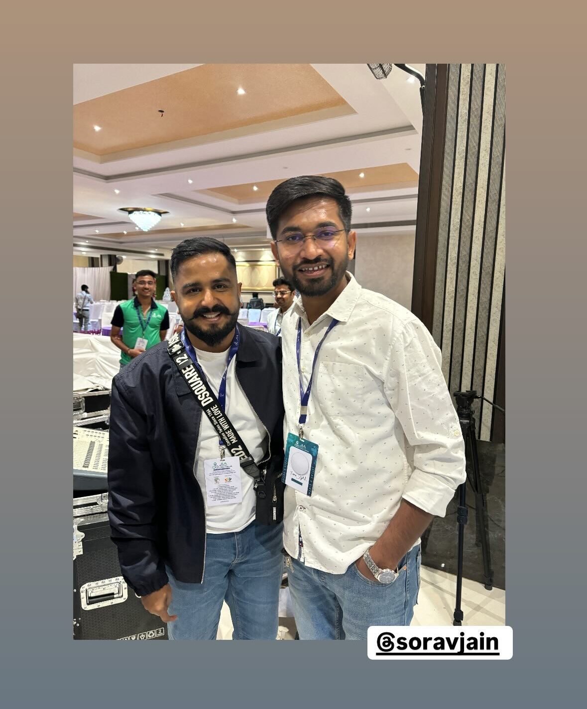 Yuvau founder at a business networking event